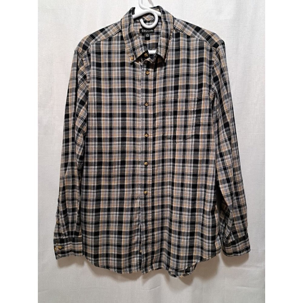george Ultra Soft Flannel Long Sleeve Men’s Shirt M